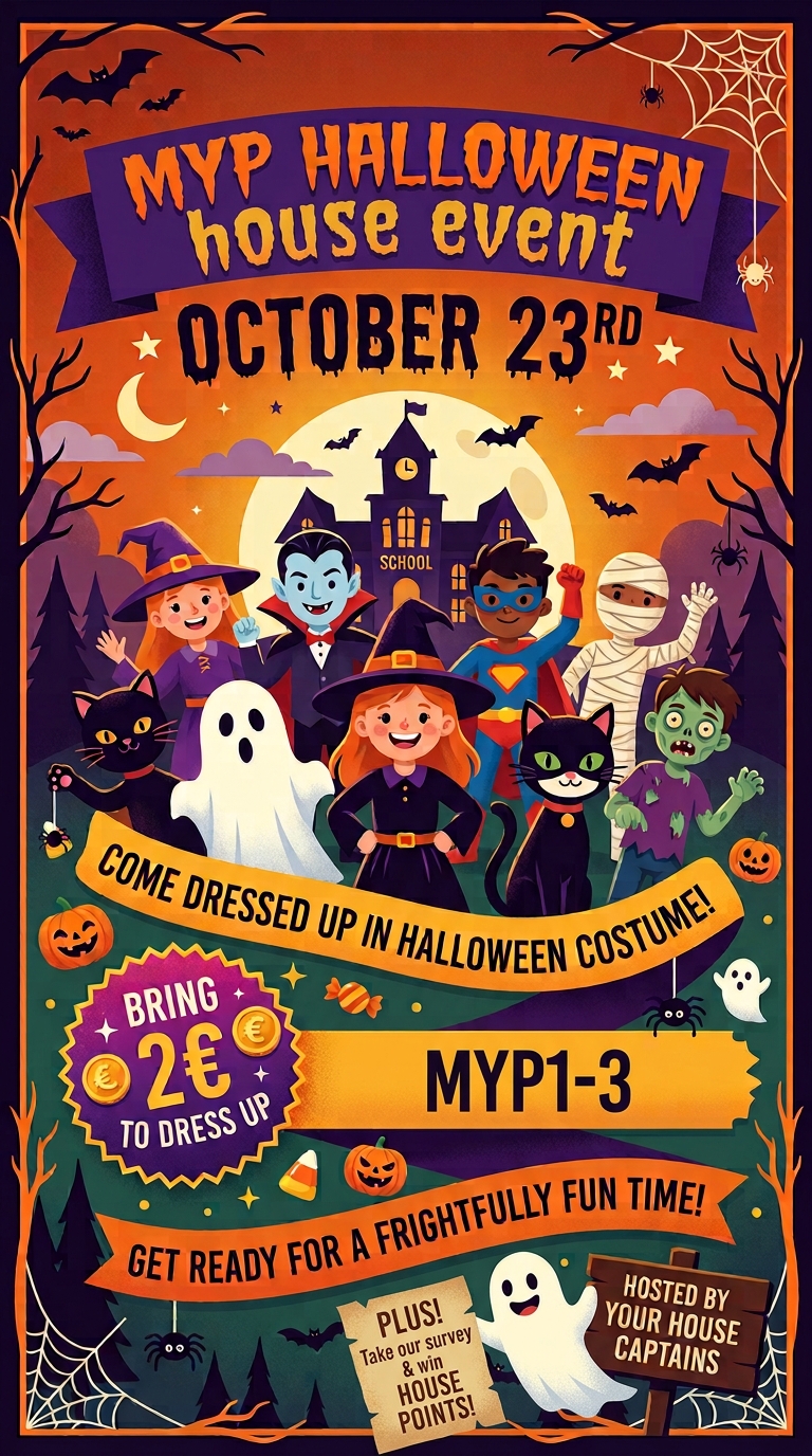 MYP HALLOWEEN HOUSE EVENT poster
